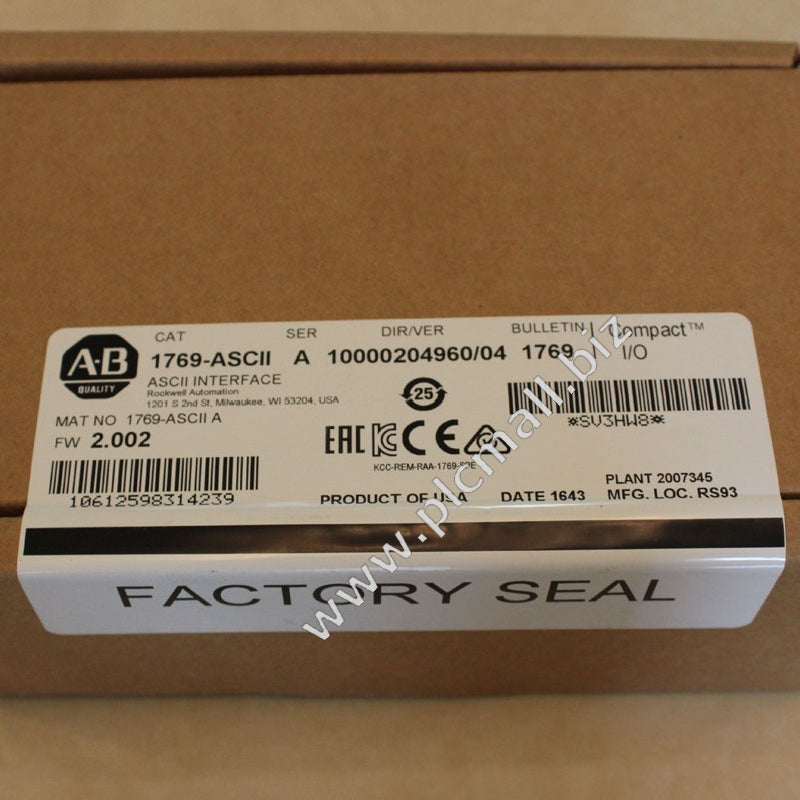 1769-ASCII Allen Bradley CompactLogix ASCII Interface Module Brand