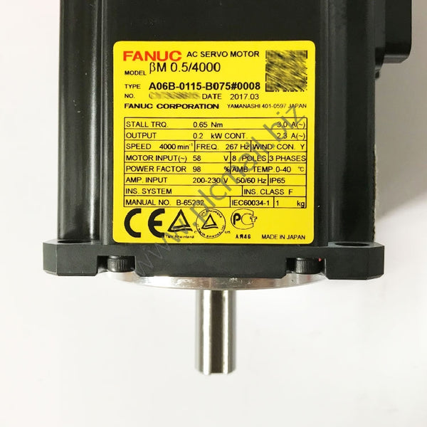 A06B-0115-B075#0008 Fanuc servo motor BM0.5/4000 New in box